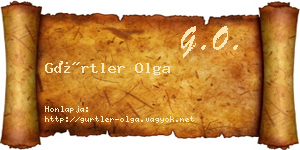 Gürtler Olga névjegykártya