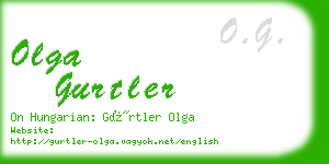 olga gurtler business card